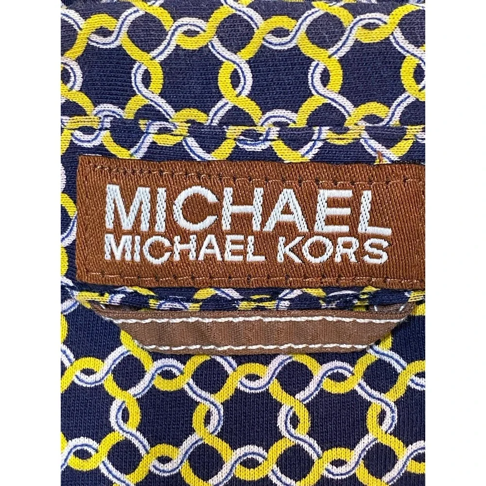 Michael Kors Womens Button Up Shirt‎ Size Large Career Wear Ivy League Business